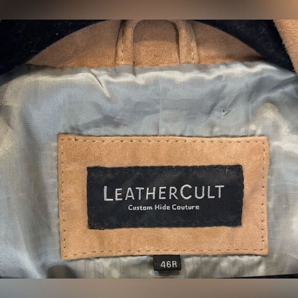 LEATHER CULT Oak Brown Suede Leather Blazer - Picture 5 of 16